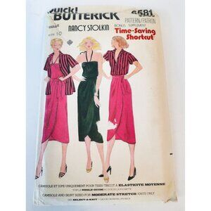 Butterick8561 Sewing Pattern Misses' Shirt Camisole Skirt Uncut Size 10